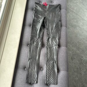 Spanx, faux leather, Moto legging, size small